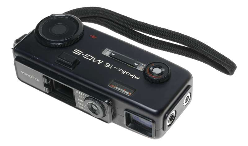 MINOLTA-16 MG-S Black sub miniature spy film camera