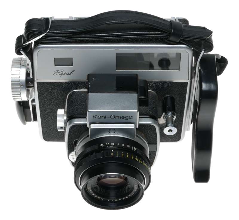 Rapid Koni-OMEGA Hexanon 3.5 f=90mm Vintage 120 film camera Chrome