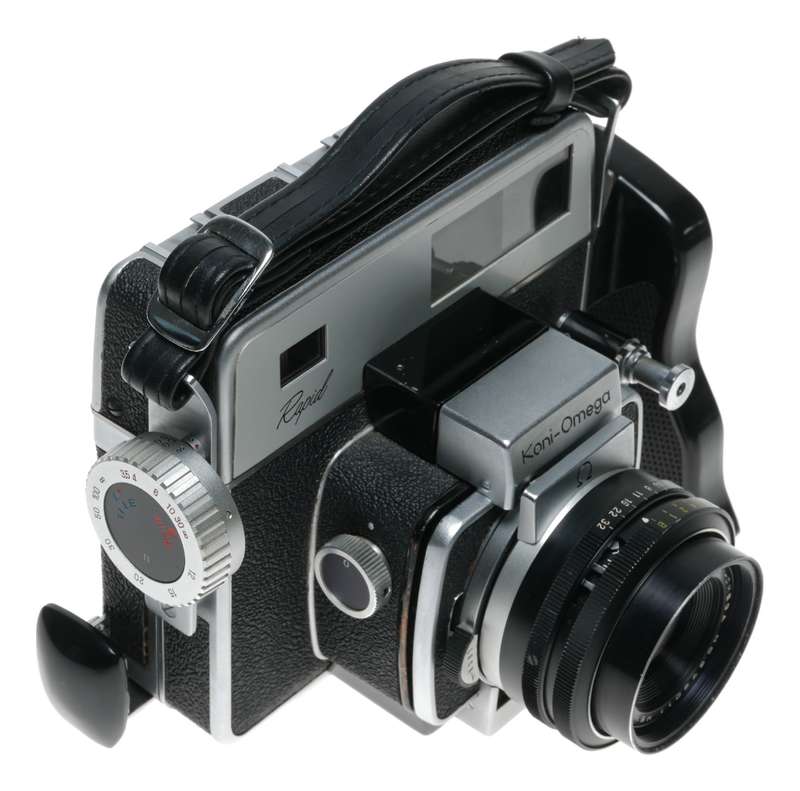 Rapid Koni-OMEGA Hexanon 3.5 f=90mm Vintage 120 film camera Chrome