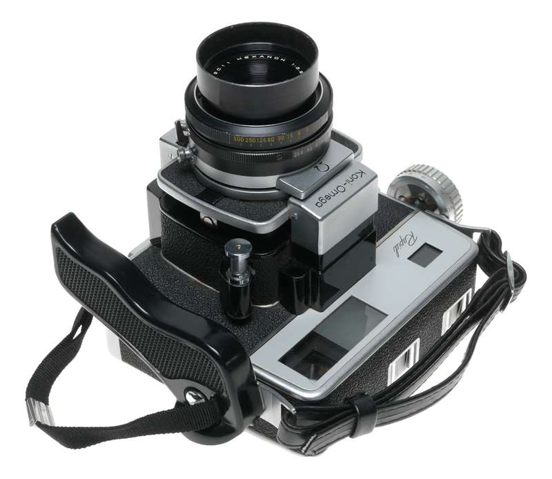 Rapid Koni-OMEGA Hexanon 3.5 f=90mm Vintage 120 film camera Chrome