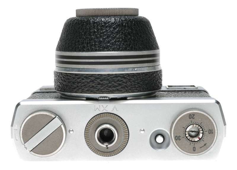 Werra Carl Zeiss Jena Tessar 2.8/50mm Black body hood case set