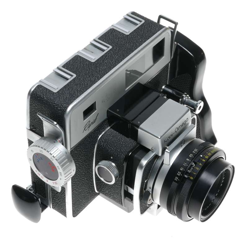 Koni-OMEGA Rapid Hexanon 3.5 f=90mm Antique 120 film camera Chrome