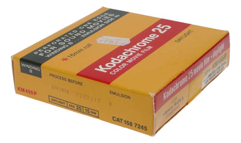 Kodak Kodachrome 25 Expired 16mm Daylight Movie Film Single Perforated