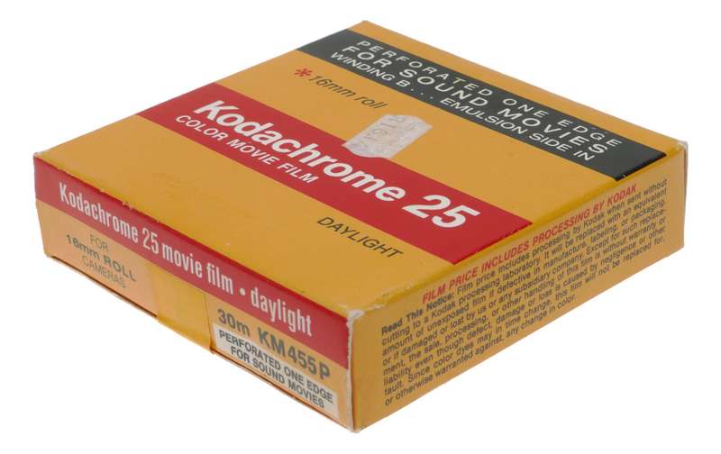 Kodak Kodachrome 25 Expired 16mm Daylight Movie Film Single Perforated