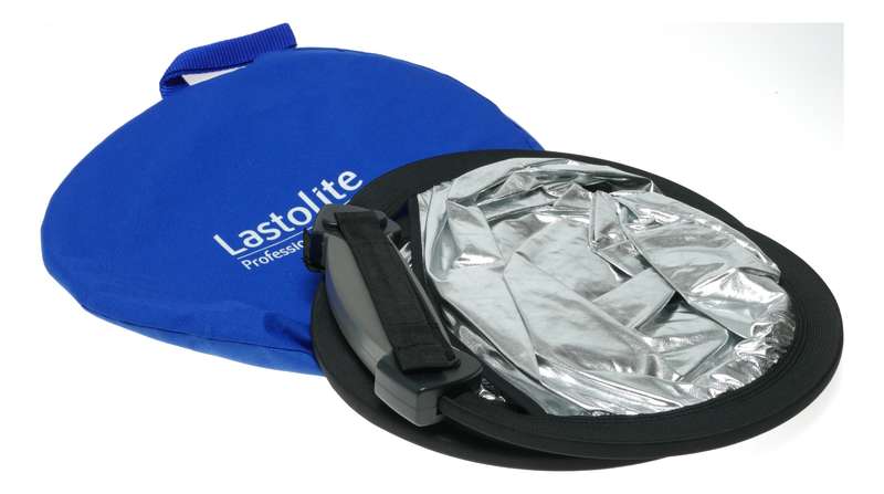 Lastlite Professional Silver Collapsible Reflector with Handle Grip in Pouch
