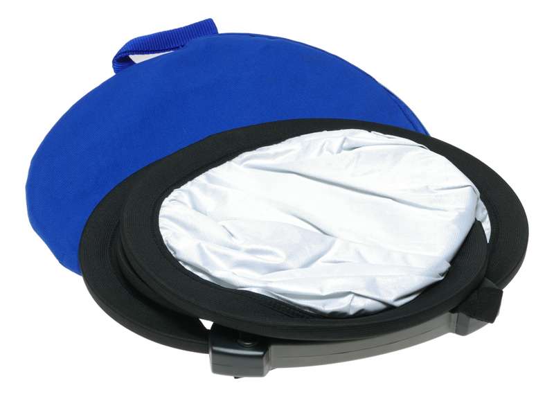 Lastlite Professional Silver Collapsible Reflector with Handle Grip in Pouch