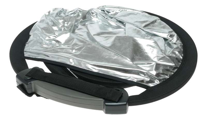 Lastlite Professional Silver Collapsible Reflector with Handle Grip in Pouch