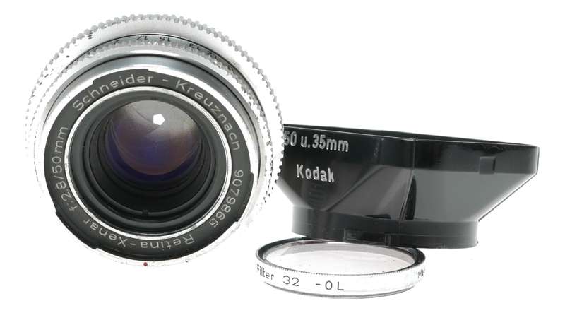 Schneider Retina Xenar f:2.8/50mm Kodak Film Camera Lens with Hood