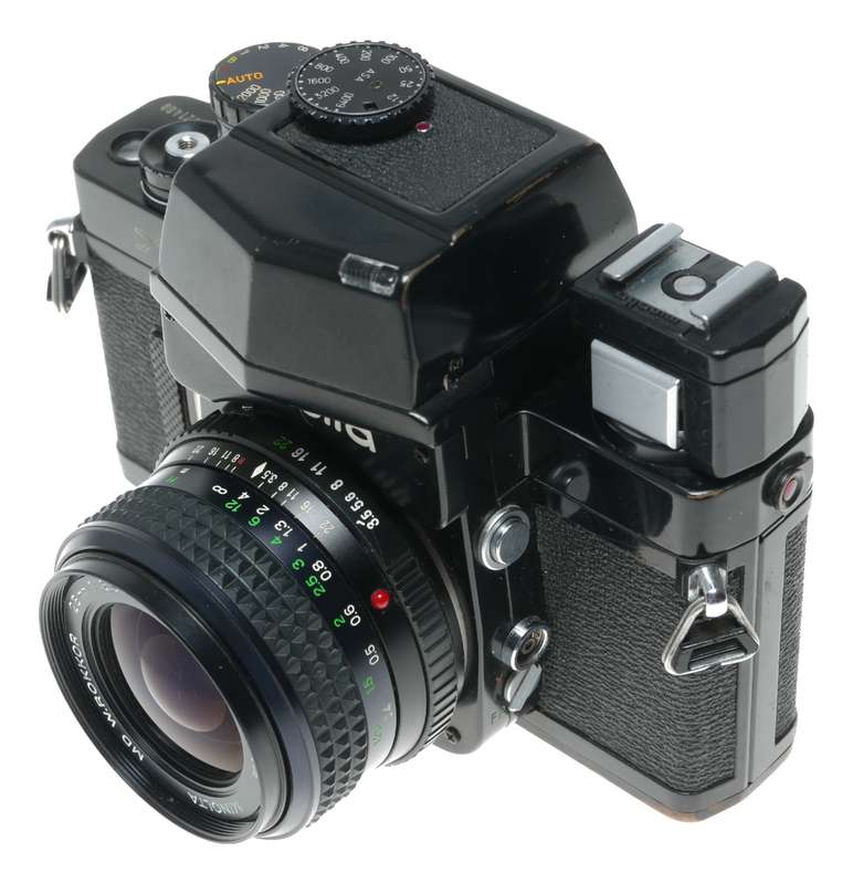 Minolta X-1 35mm Film SLR Pro Camera MD W.Rokkor 1:3.5 28mm