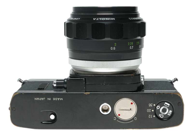 Minolta X-1 SLR Camera MC Rokkor PG 1:2 58mm Hawk Eye Lens Excellent