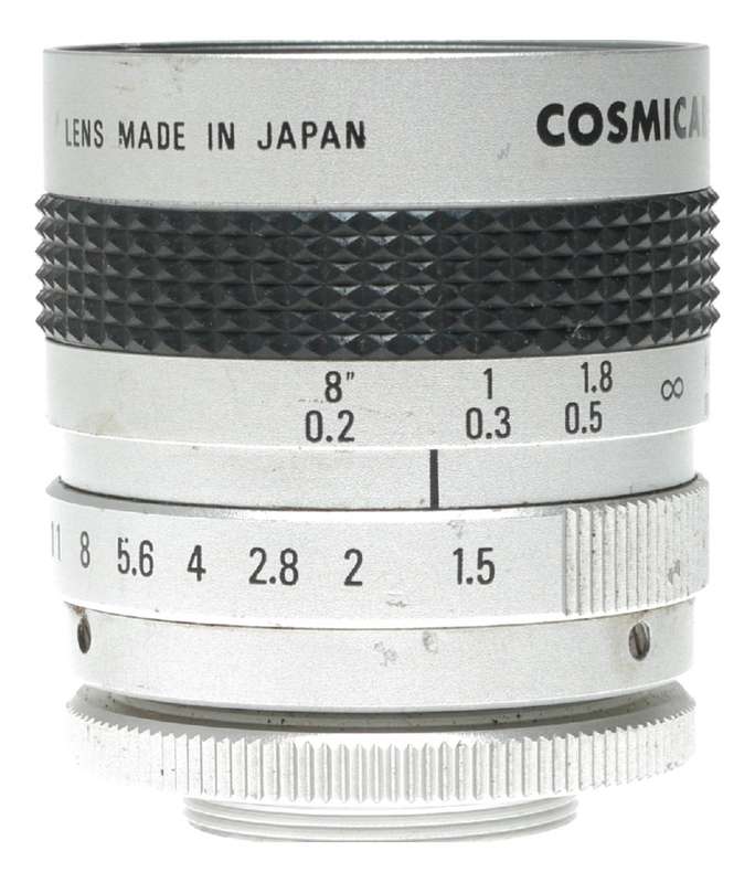 Cosmicar Television Lens 8.5mm 1:1.5 C-Mount