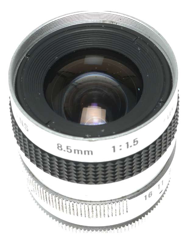 Cosmicar Television Lens 8.5mm 1:1.5 C-Mount