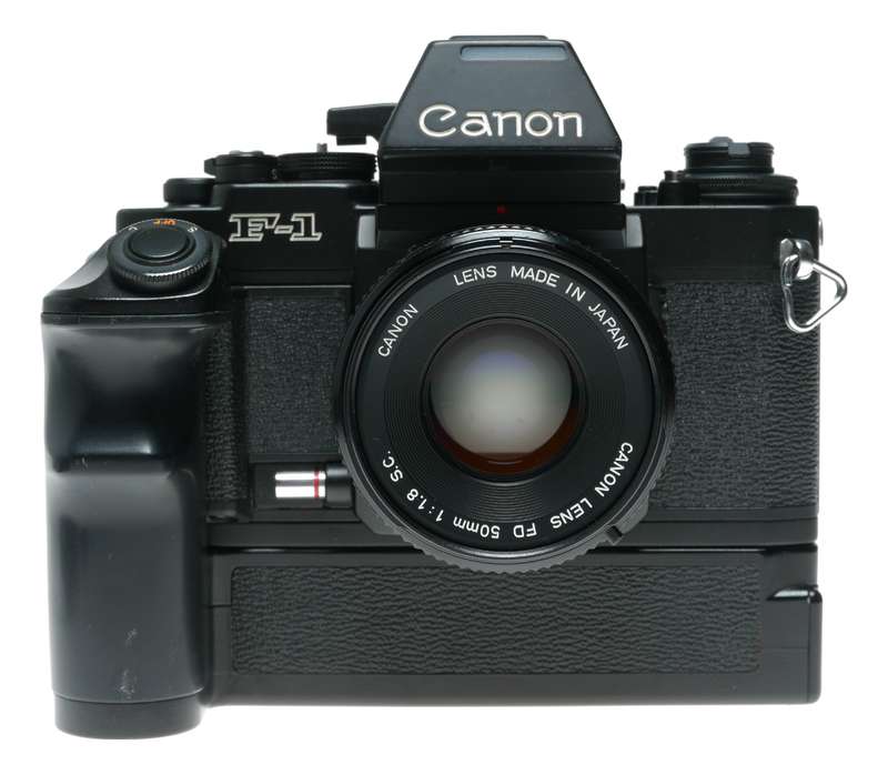 Canon F-1 SLR Camera FD 50mm 1:1.8 Lens AE Power Winder FN Accessories