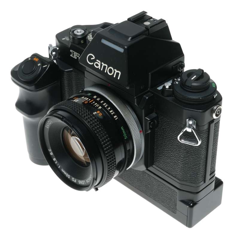 Canon F-1 SLR Camera FD 50mm 1:1.8 Lens AE Power Winder FN Accessories