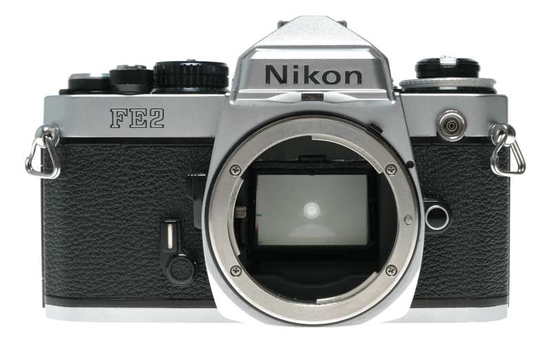 Nikon FE2 35mm Film SLR Camera Body Original Cap Strap