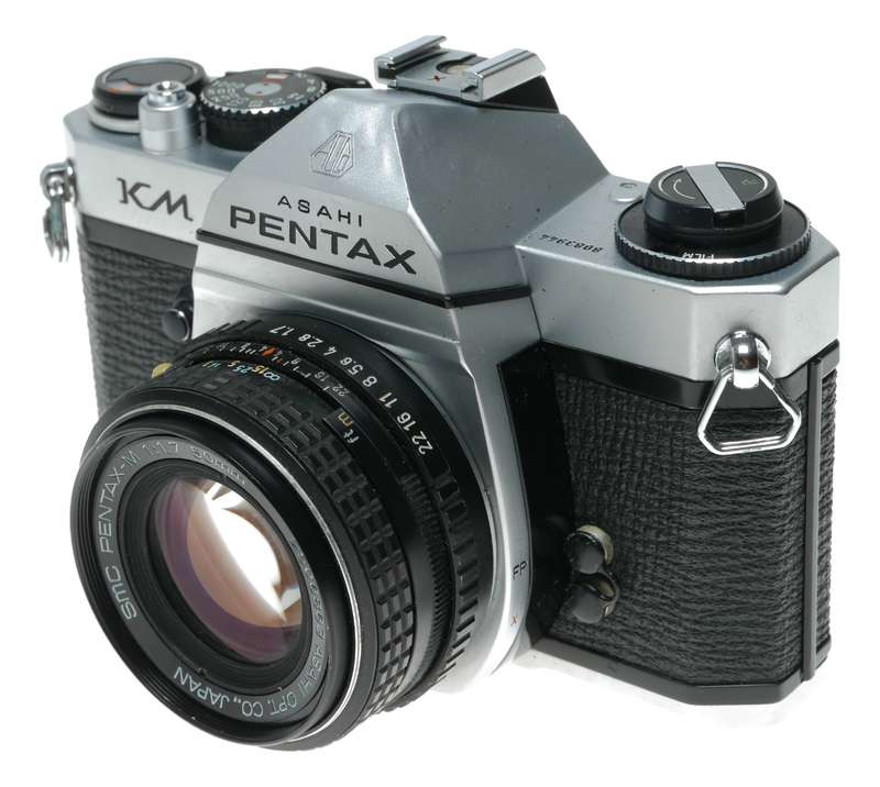 Pentax KM 35mm Film SLR Camera SMC M 1:1.7 50mm in Case