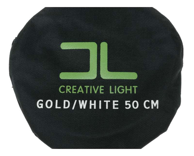 Creative Light Gear 50cm 20in White Gold 2 in 1 Collapsible Reflector