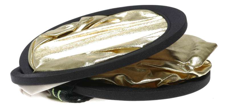 Creative Light Gear 50cm 20in White Gold 2 in 1 Collapsible Reflector