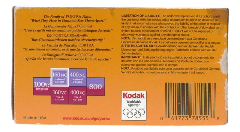 Kodak Pro120 Portra Natural Colour Negative Film 160NC x5 Spools Expired