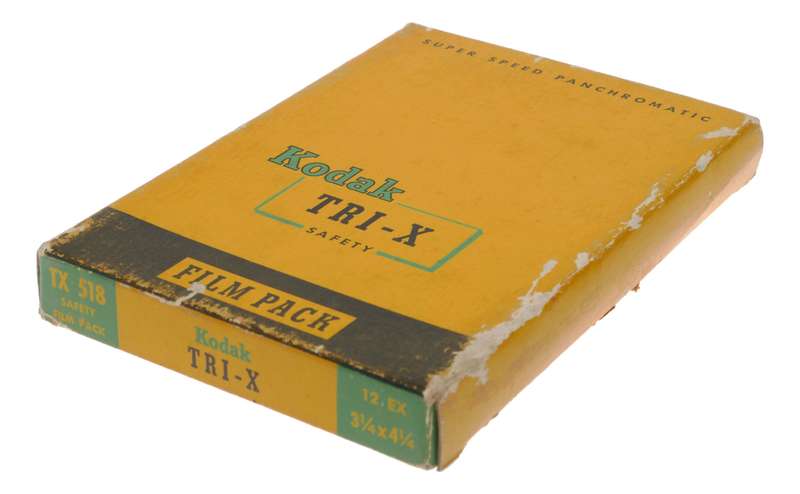 Kodak TX 518 Safety Film Pck Super Speed Pancromatic Tri-X 8x10.5cm