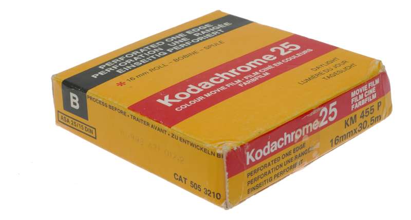 Kodak Kodachrome 25 Daylight 16mm Movie Expired Film Single Perforated