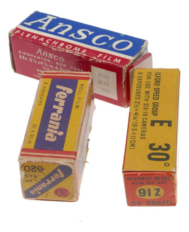 Ansco Plenachrome 616 PD16 Ferraria 620 Roll Film Ilford Z16 Selochrome