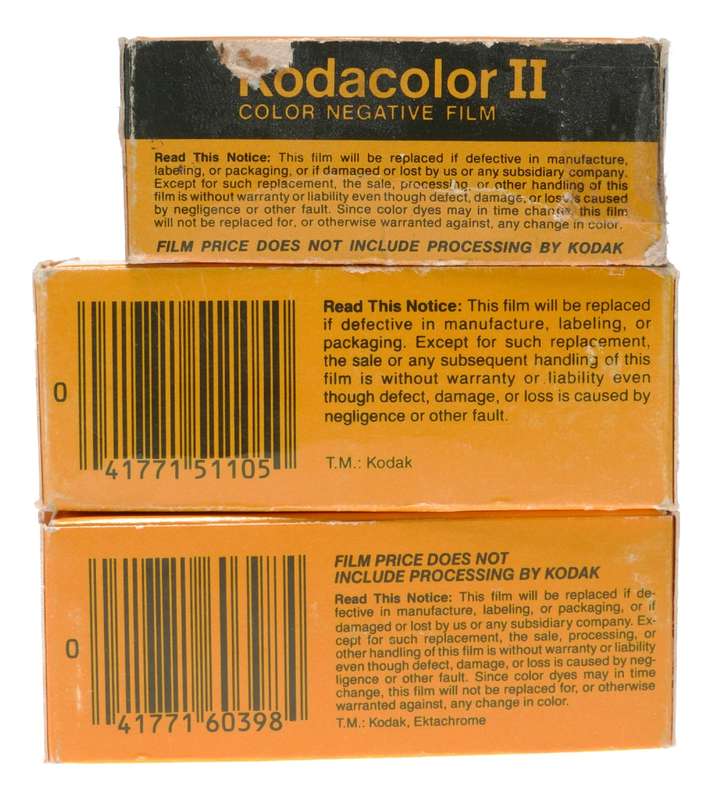 Kodak Kodacolor II C127 Film TP120 Black White Ektachrome 50 Tungsten