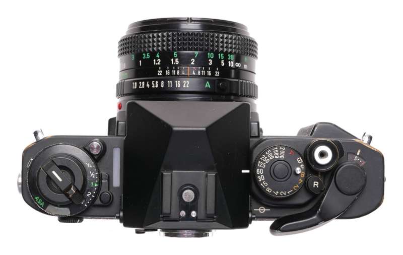 F1 Canon film Camera Black SLR 35mm Classic FD 50mm 1.8 lens 1.8/50