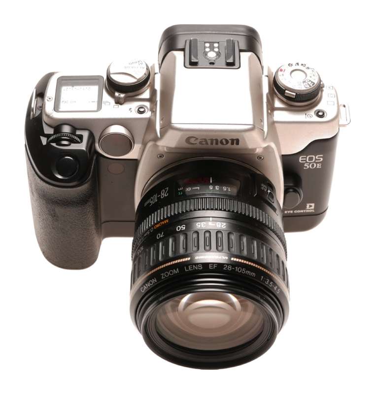 Canon EOS 50E 35mm SLR film camera Zoom lens EF 28-105mm - Canon