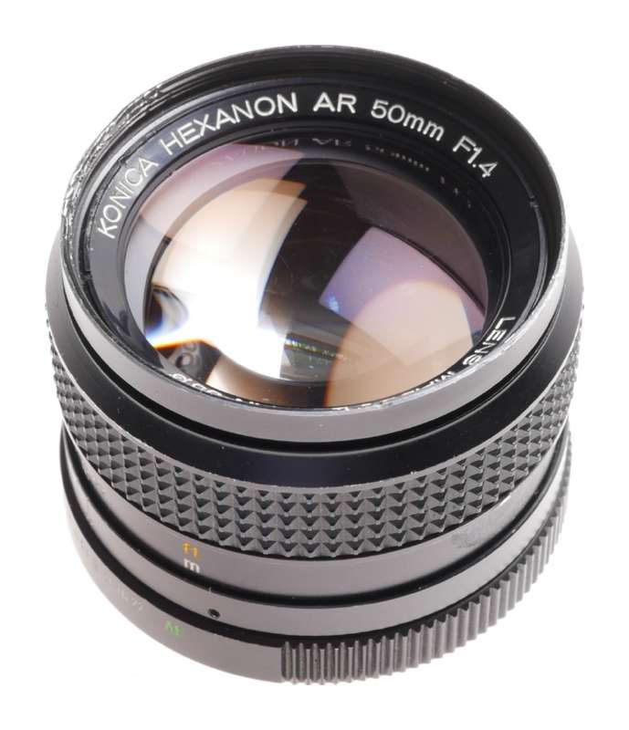 Konica Hexanon AR 50mm F1.4 fast lens fits Vintage SLR camera