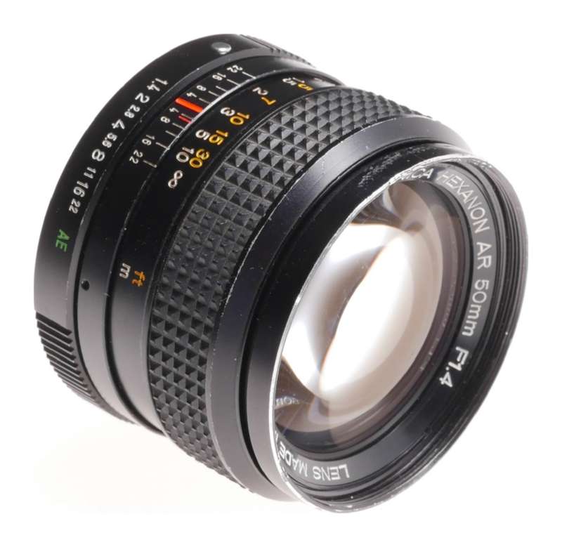 Konica Hexanon AR 50mm F1.4 fast lens fits Vintage SLR camera
