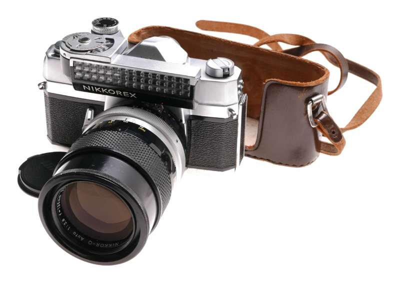 Nikkorex rare Nikon SLR classic film camera Nikkor-Q 2.8 f=135mm lens