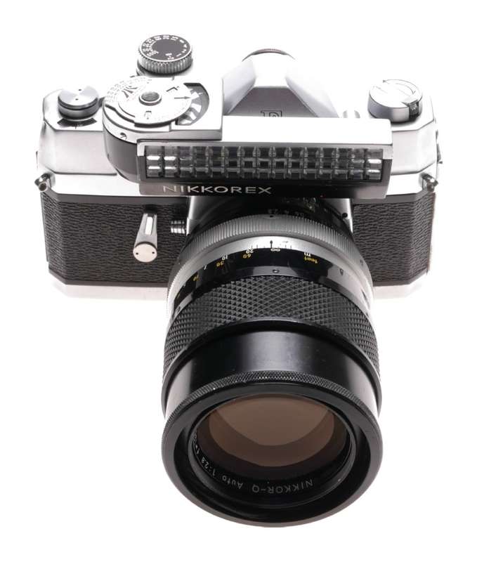Nikkorex rare Nikon SLR classic film camera Nikkor-Q 2.8 f=135mm lens