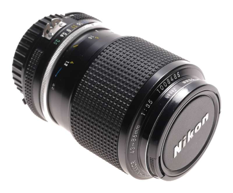 Nikon SLR Zoom-Nikkor Auto 1:3.5 f=43mm-86mm Zoom classic lens filter caps