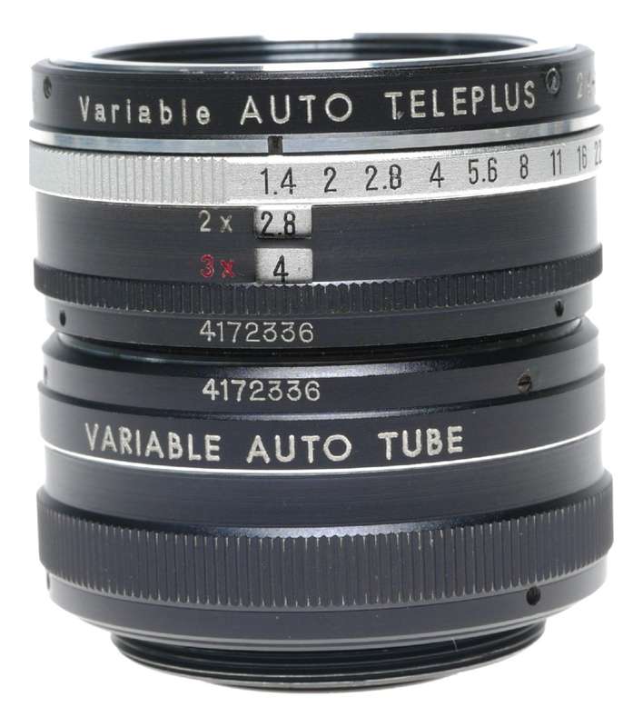 Variable auto tube Teleplus 2x-3x lens accessory pentax screw mount