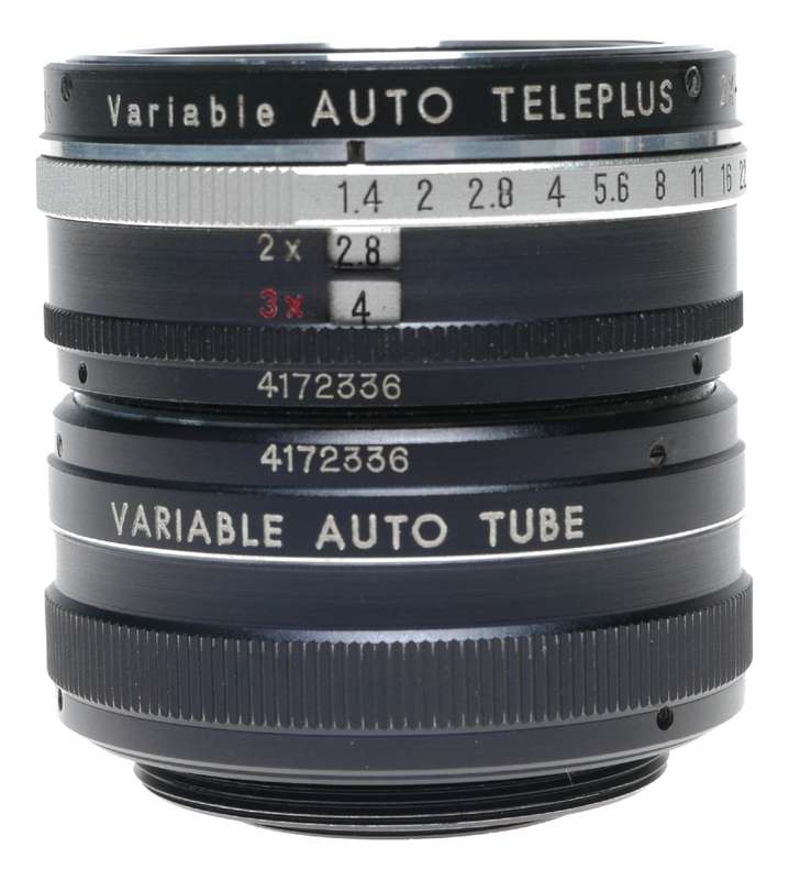 Variable auto tube Teleplus 2x-3x lens accessory pentax screw mount