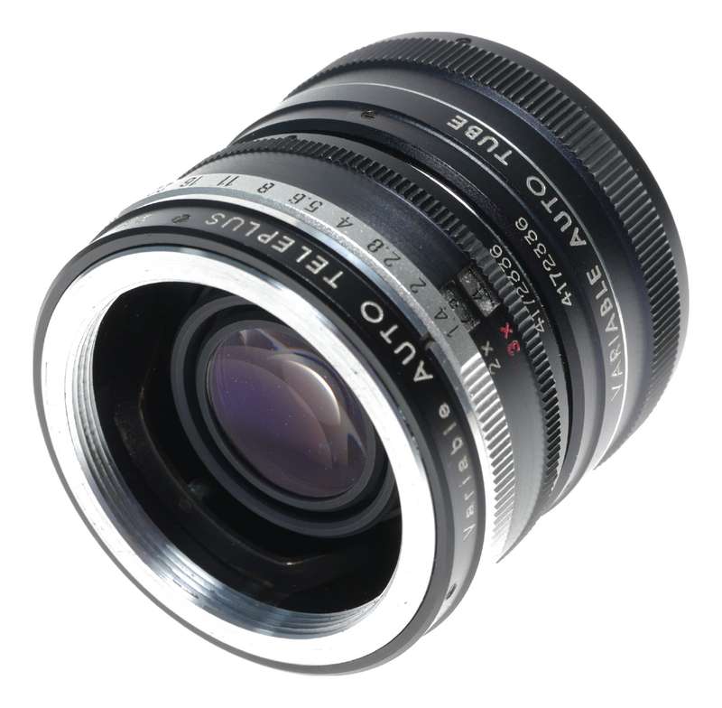 Variable auto tube Teleplus 2x-3x lens accessory pentax screw mount