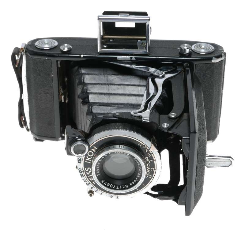 Zeiss Ikonta Folding camera 120 film vintage Jena Tessar 4.5/105mm lens