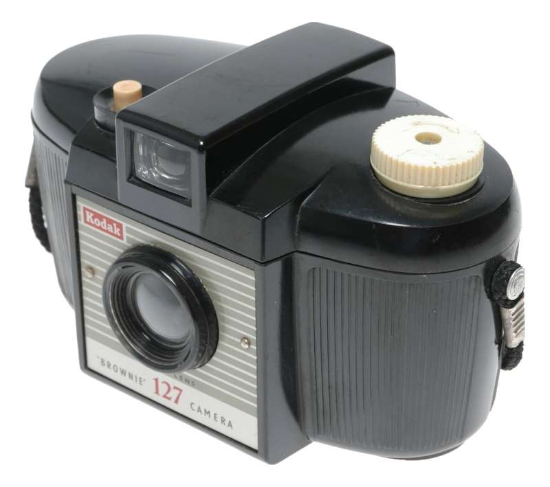 Kodak Brownie 127 Camera Black bakelite strap vintage film camera