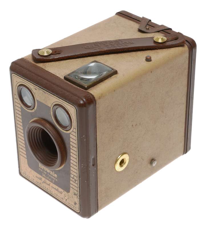 Model F kodak Brownie 6-20 with flash contacts square box camera