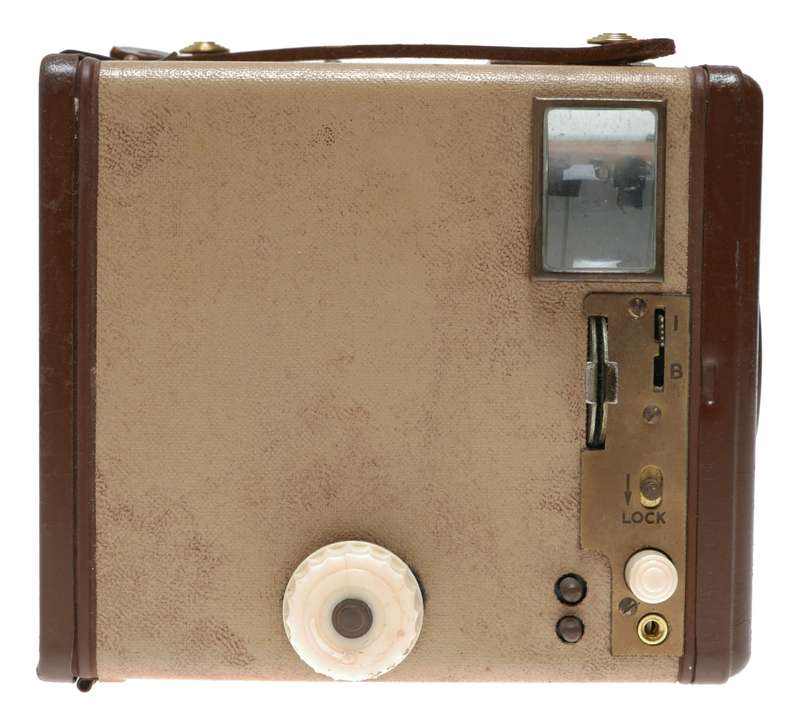 Model F kodak Brownie 6-20 with flash contacts square box camera