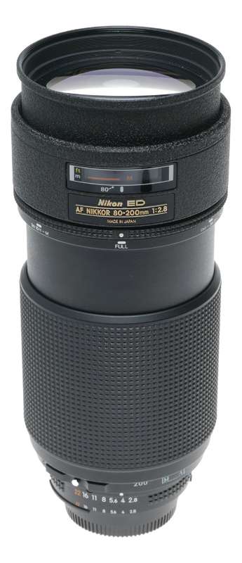 Nikon ED AF Nikkor 80-200mm 1:2.8 SLR Zoom lens caps cased
