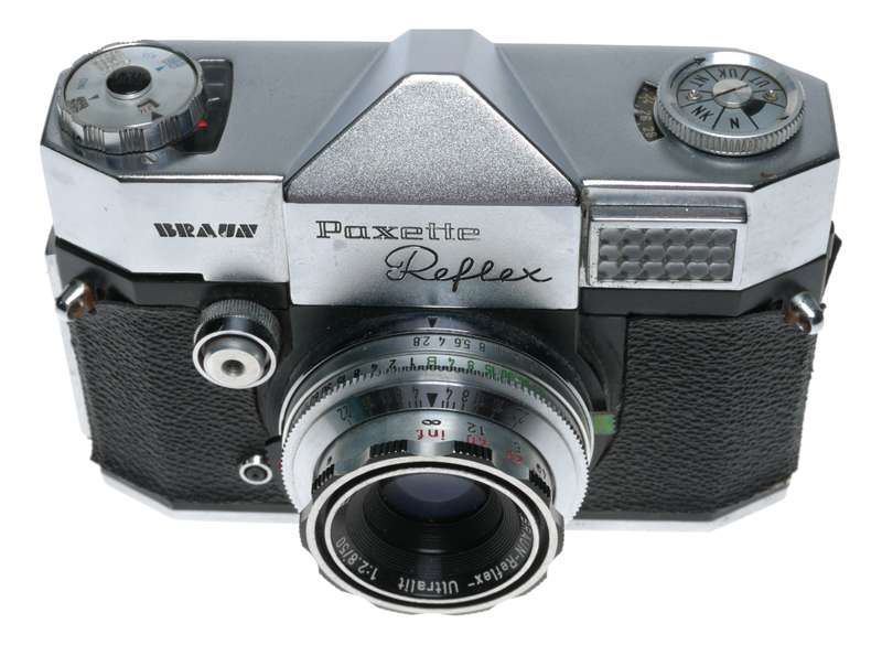Paxette Reflex Braun SLR vintage camera Enna 2.8/50 Ultralit