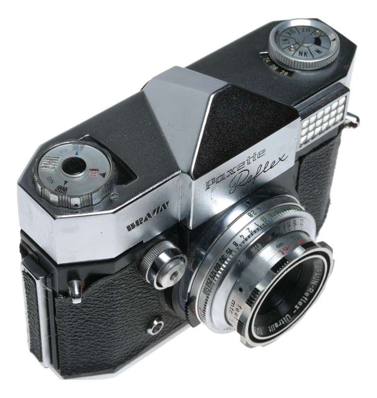 Paxette Reflex Braun SLR vintage camera Enna 2.8/50 Ultralit