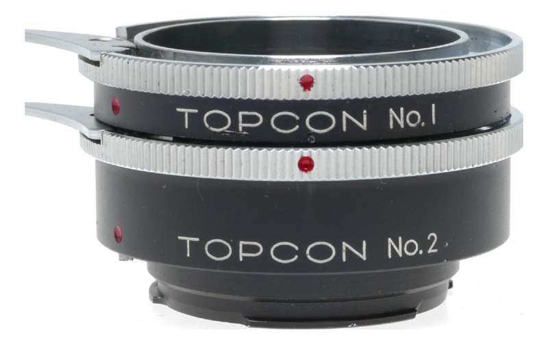 Topcon No.1 and No.2 lens adapter mount extension tube rings