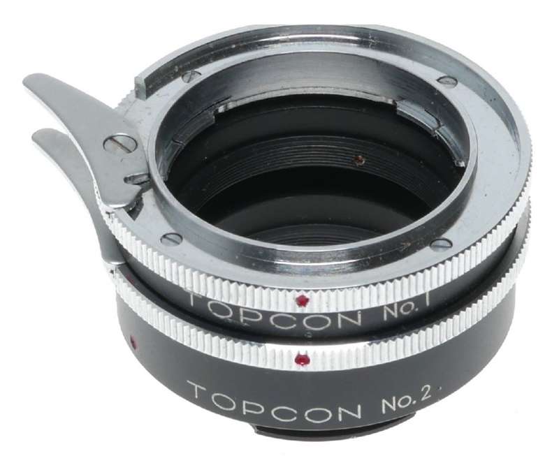 Topcon No.1 and No.2 lens adapter mount extension tube rings