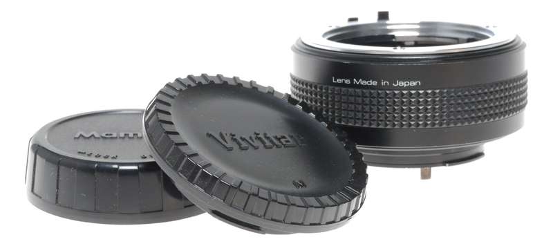 Vivitar MC tele Converter 2x-5 doubler macro Mamiya M mount