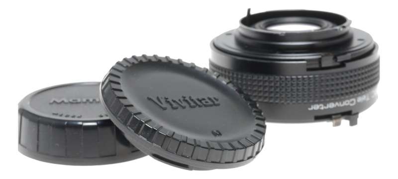 Vivitar MC tele Converter 2x-5 doubler macro Mamiya M mount
