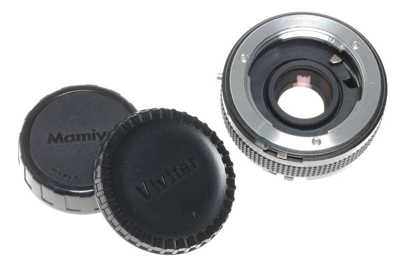 Vivitar MC tele Converter 2x-5 doubler macro Mamiya M mount
