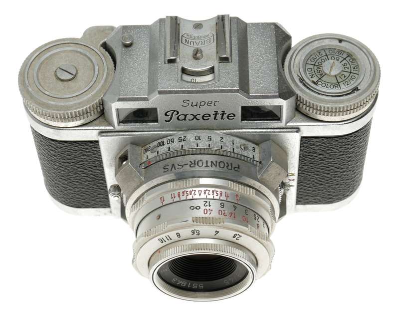 Braun Super Paxette 35mm Film RF Camera E-Staeble-Kata 2.8/45 mm`